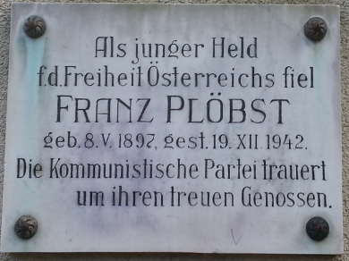 Gedenktafel Franz Plöbst, 1100 Unter-Meidlinger Straße 6.jpg