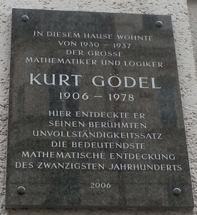 Gedenktafel Kurt Gödel (Josefstädter Straße) – Wien Geschichte Wiki