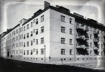 Wohnhausanlage Budinskygasse: Ecke Budinskygasse/ Saileräckergasse (1931)