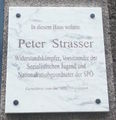 Gedenktafel Wohnhaus Peter Strasser, 1090 Meynertgasse 3