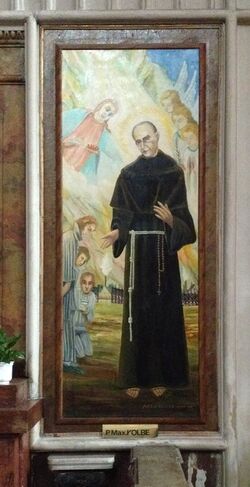 Ölbild Pater Maximilian Kolbe, 1010 Minoritenkirche.JPG