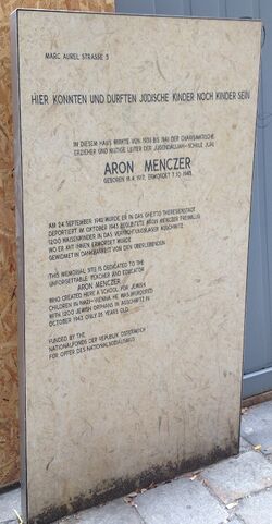 Gedenktafel Aron Menczer, 1010 Marc Aurelstraße 5.JPG