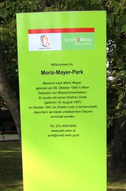 Parkbenennungstafel 1170 Moriz-Mayer-Park.jpg