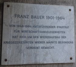 Gedenktafel Franz Bauer, 1060 Gumpendorfer Straße 59-61.jpg
