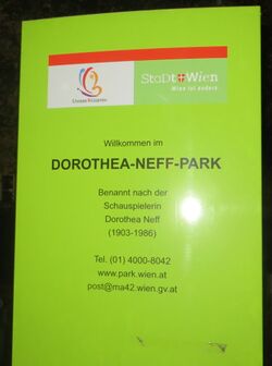 Parkbenennungstafel 1070 Dorothea-Neff-Park.JPG