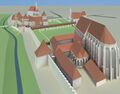 Burg mit Lustgarten vom Augustinerkloster um 1500, Rekonstruktion 2014