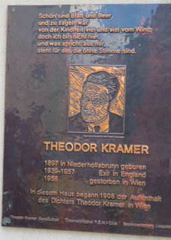 Gedenktafel Theodor Kramer, 1020 Am Tabor 20-22.JPG