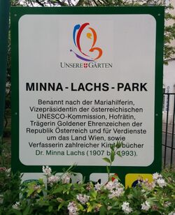 Parkbenennungstafel 1060 Minna-Lachs-Park.jpg