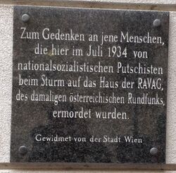 Gedenktafel für Opfer der NS-Putschisten Juli 1934, 1010 Johannesgasse 4a.JPG