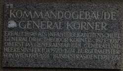 Gedenktafel General Körner, 1160 Hütteldorfer Straße 126.JPG