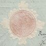 Nach der Magistratsreform 1783 eingeführtes mittleres Stadtsiegel, unter Papierdecke aufgedrücktes Siegel, Aufdruck 1805