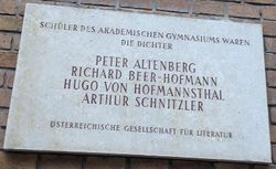 Gedenktafel Richard Beer-Hofmann et al, 1010 Beethovenplatz 1.JPG