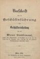 Geschäftseinteilung des Wiener Stadtbauamtes 1893
